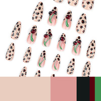 No.F368 Leopard Fingernails Patch 24pcs/Set
