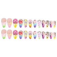 No.F499 3D Ripple Flowers Fingernails Patch 24pcs/Set