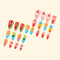No.BH5 Summer Pineapple Fingernails Patch 24pcs/Set