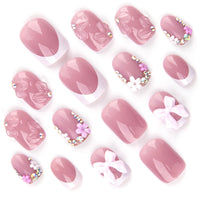 No.F504 Pink Fingernails Patch 24pcs/Set