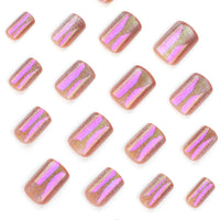 No.F291 Purple Cat's Eye Fingernails Patch 24pcs/Set