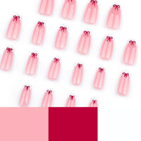 No.VN64 Valentine’s Bow Press-On Nails Set (24 Pcs)