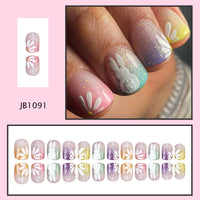 No.ET29 Rabbit Flower Fingernails Patch 24pcs/Set
