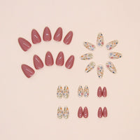 No.F245 Flowers Fingernails Patch 24pcs/Set