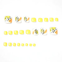 No.404 Bright YellowToenails Patch 24pcs/Set