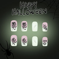No.AW123 Halloween White Spider Fingernails Patch 24pcs/Set