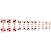 No.557 Pink Leopard Toenails Patch 24pcs/Set