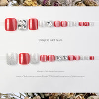 No.607 Fashion Toenails Patch 24pcs/Set