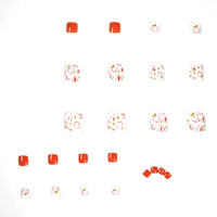 No.456 Light Orange Toenails Patch 24pcs/Set