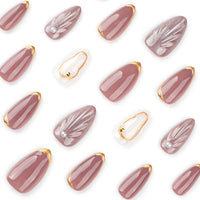 No.F519 3D Cat's Eye Shell  Fingernails Patch 24pcs/Set