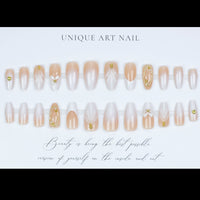 No.F493 White Fingernails Patch 24pcs/Set