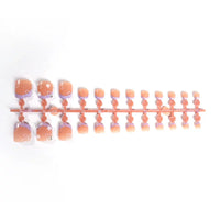 No.442 Flowers Toenails Patch 24pcs/Set