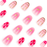 No.F359 Flowers & Stars Fingernails Patch 24pcs/Set