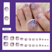 No.522 Light Purple Toenails Patch 24pcs/Set