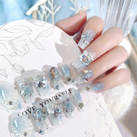 No.F304 Diamond Fingernails Patch 24pcs/Set