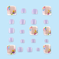 No.574 Colorful Flowers Toenails Patch 24pcs/Set