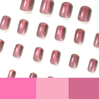 No.F331 Purple Cat's Eye Fingernails Patch 24pcs/Set