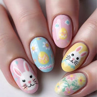 No.ET18 Cute Easter Eggs Fingernails Patch 24pcs/Set