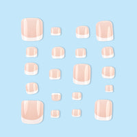 No.393 White Toenails Patch 24pcs/Set