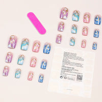 No.F257 Gradient Fingernails Patch 24pcs/Set