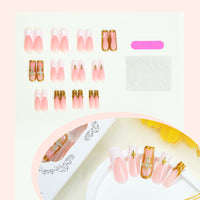 No.F414 Gold Fingernails Patch 24pcs/Set