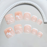No.578 Love Pink Toenails Patch 24pcs/Set