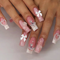 No.F355 Butterfly Ice Crystal Flower Fingernails Patch 24pcs/Set