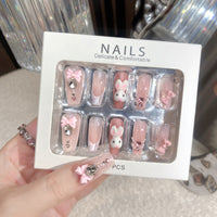 No.ET25 Pink Rabbit Fingernails Patch 24pcs/Set