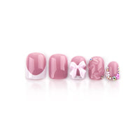 No.F504 Pink Fingernails Patch 24pcs/Set