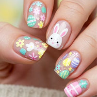 No.ET13 Colorful Eggs Fingernails Patch 24pcs/Set