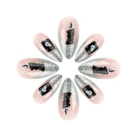 No.AW150 Halloween Dark Spider Fingernails Patch 24pcs/Set