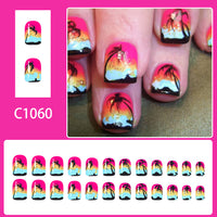 No.BH9 Beach Fingernails Patch 24pcs/Set