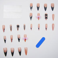 No.F467 Bow Fingernails Patch 24pcs/Set