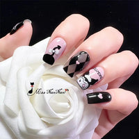 No.F238 Black Fingernails Patch 24pcs/Set
