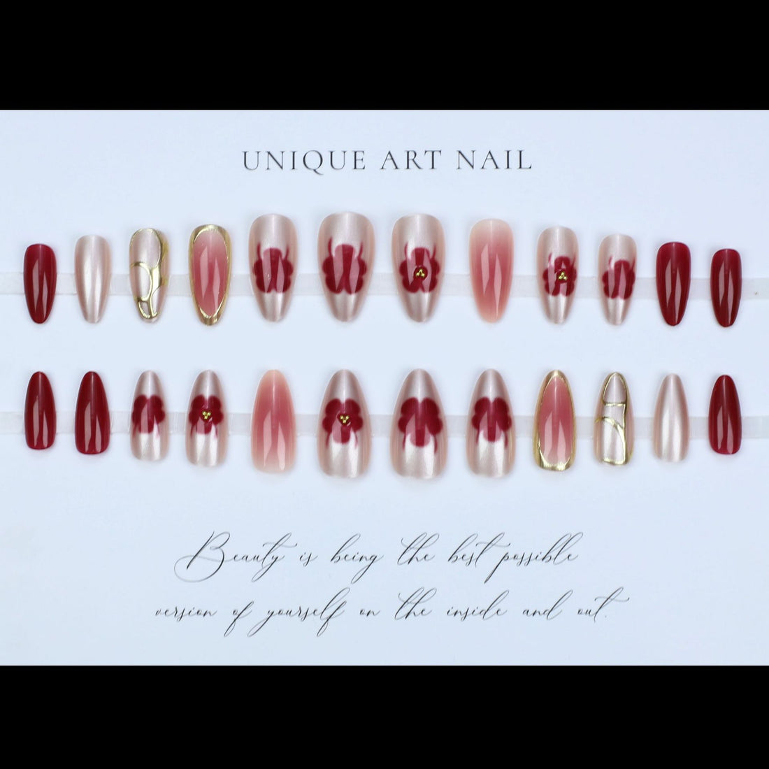 No.F488 Fashion Flowers Fingernails Patch 24pcs/Set