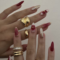 No.F488 Fashion Flowers Fingernails Patch 24pcs/Set