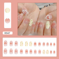 No.F451 Cute Pink Fingernails Patch 24pcs/Set