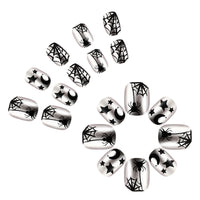 No.AW147 Halloween Spider Web Fingernails Patch 24pcs/Set