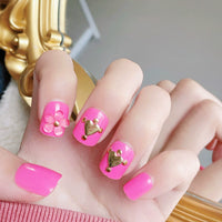 No.F340 Rose Red Fingernails Patch 24pcs/Set