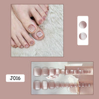 No.374 Pink Toenails Patch 24pcs/Set