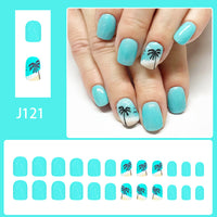 No.BH11 Blue Wave Fingernails Patch 24pcs/Set