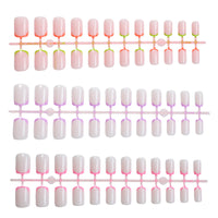 No.PSN106 Simple Nude Fingernails Three Set-72pcs