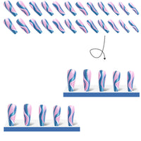 No.F550 Blue Fingernails Patch 24pcs/Set