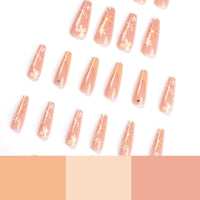 No.F332 Orange Fingernails Patch 24pcs/Set