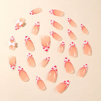 No.VN69 White Love Fingernails Patch 24pcs/Set