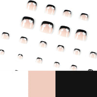 No.402 Black Love Toenails Patch 24pcs/Set