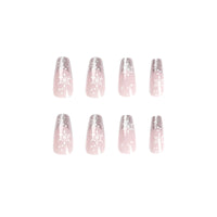 No.CM14 Christmas White Snowflakes Fingernails Patch 24pcs/Set