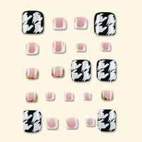 No.364 Black&White Toenails Patch 24pcs/Set