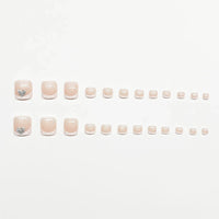 No.433 Heart Diamonds Toenails Patch 24pcs/Set