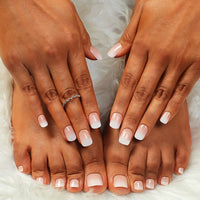 No.PSN10 Pink&White Gradient Hand & Toe Pair Set-48pcs